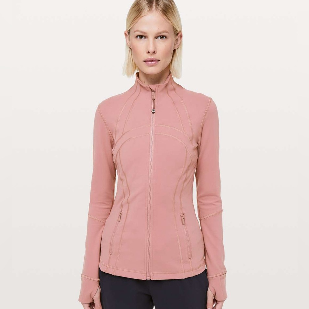 Lululemon Define Jacket Quicksand Size 6 Dusty Rose Long Sleeve Activewear